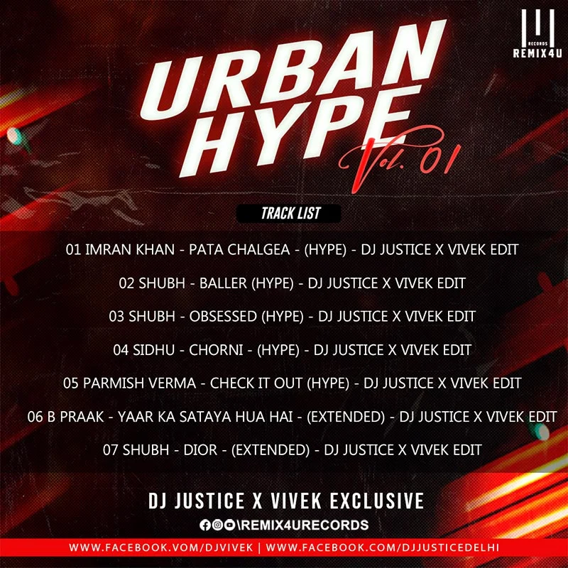 Urban Hype Vol.1 - DJ Justice Collabration Edition 1 URBAN HYPE VOL 1 DJ JUSTICE COLLABRATION EDITION